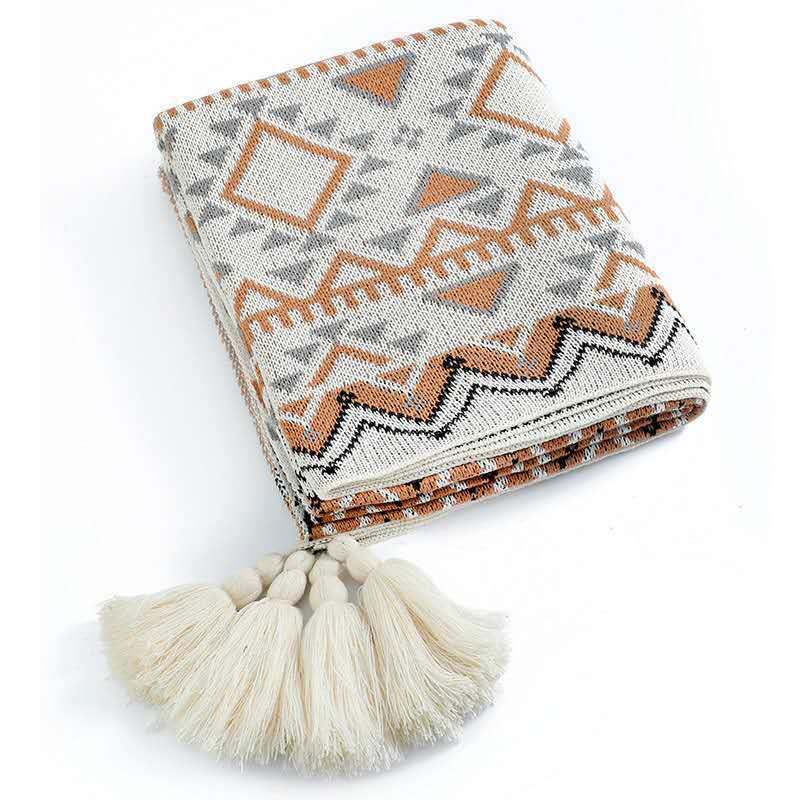 Picture of Navajo Daylight Blanket Export Knitted Bohemian Sofa Cover Blanket Office Air Conditioning Nap Blanket