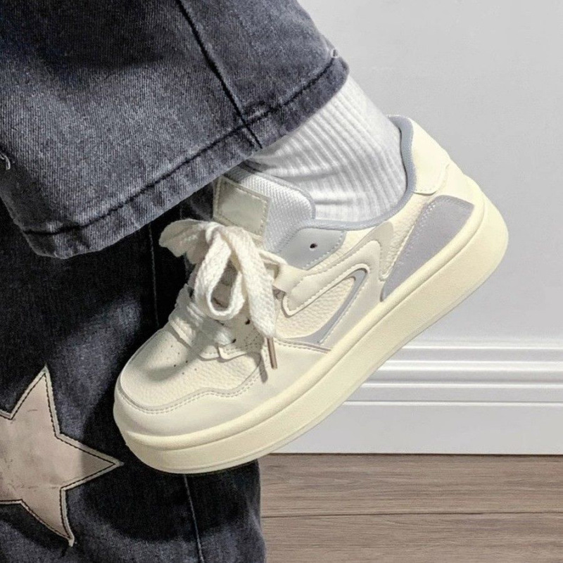 Thick-soled small white shoes women's 2024 spring and autumn new all-match shoes ins trendy niche women's shoes student casual skate shoes