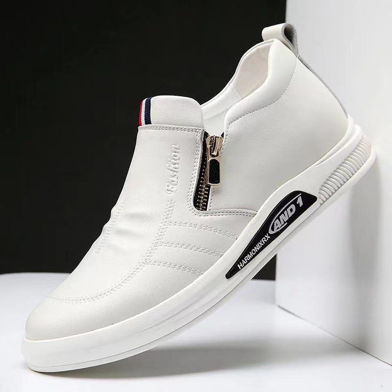 Fashionable men's casual shoes Korean casual leather shoes new slip-on Tods leather breathable slip-on casual shoes for men