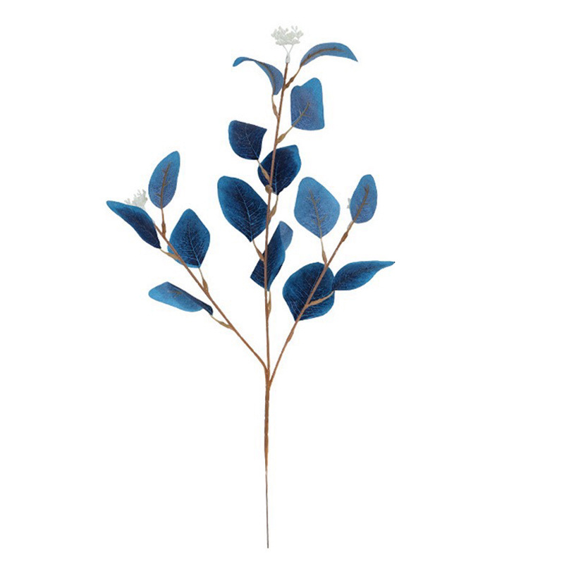 Picture of 3 fork with fruit eucalyptus leaves ins simulation green plant eucalyptus Apple leaf wedding flower arrangement leaf material home decoration ornaments