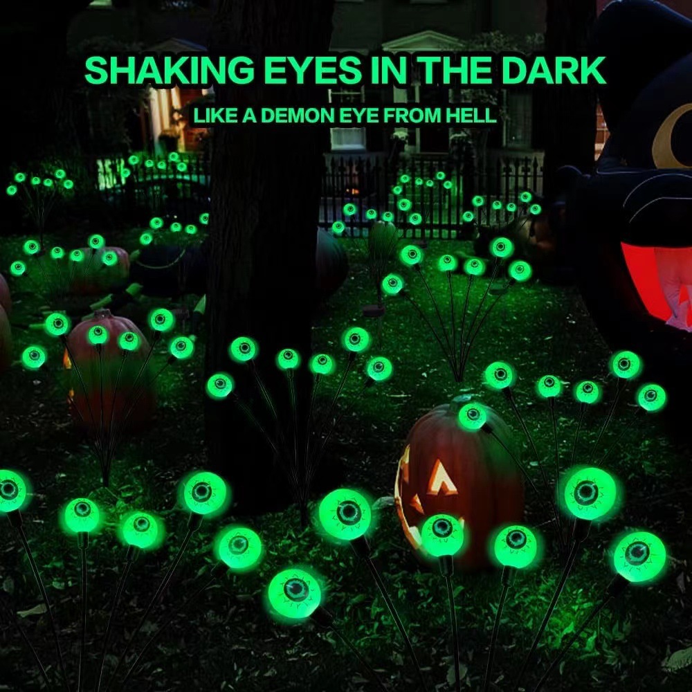 Picture of Halloween eye light string outdoor courtyard garden horror lantern lawn decoration solar LED ground lamp