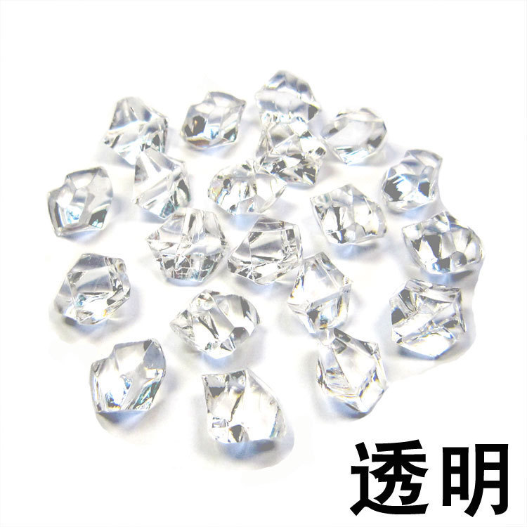Picture of Cross-border 18*25mm plastic transparent crystal acrylic simulation crushed ice fish tank potted decoration