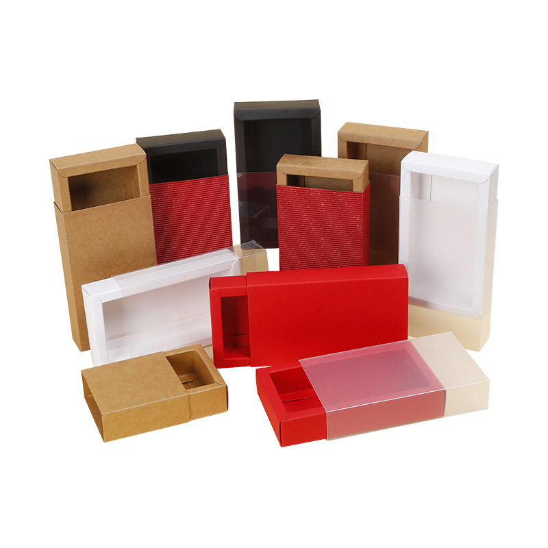 Picture of Customized Kraft Paper Boxes, Folding Boxes, Packaging Boxes, Color Boxes, Wholesale Rectangular Gift Boxes, Drawer Boxes, Souvenir Boxes for Events