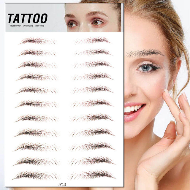 Picture of 3D Bionic Tattoo Stickers Wholesale Men and Women Semi-Permanent Waterproof Long-Lasting Simulated Eyebrow Tattoo Embroidery Lazy Eyebrow Thrush Artifact