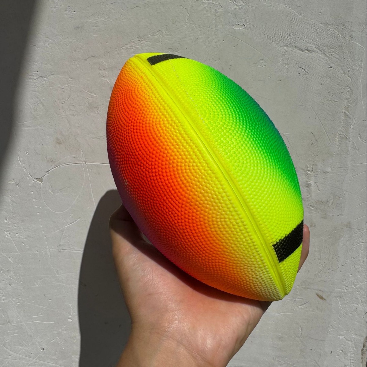 Picture of 22cm Rainbow Rugby 9 inches in Cross-border Test Large Thickened Untasteless American Football Inflatable