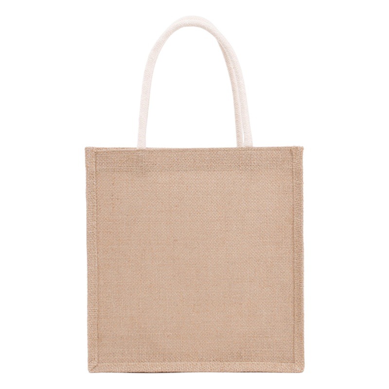 Spot wholesale color cotton rope portable linen bag waterproof shoulder shopping jute bag