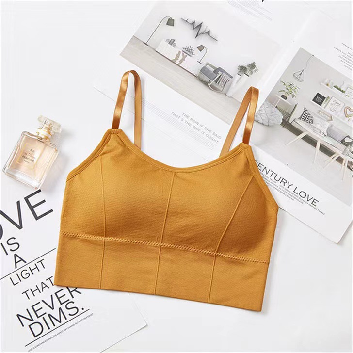 Picture of Women's wrapped chest card beauty back strap seamless underwear base inner tube top girl sports vest cross-border wholesale