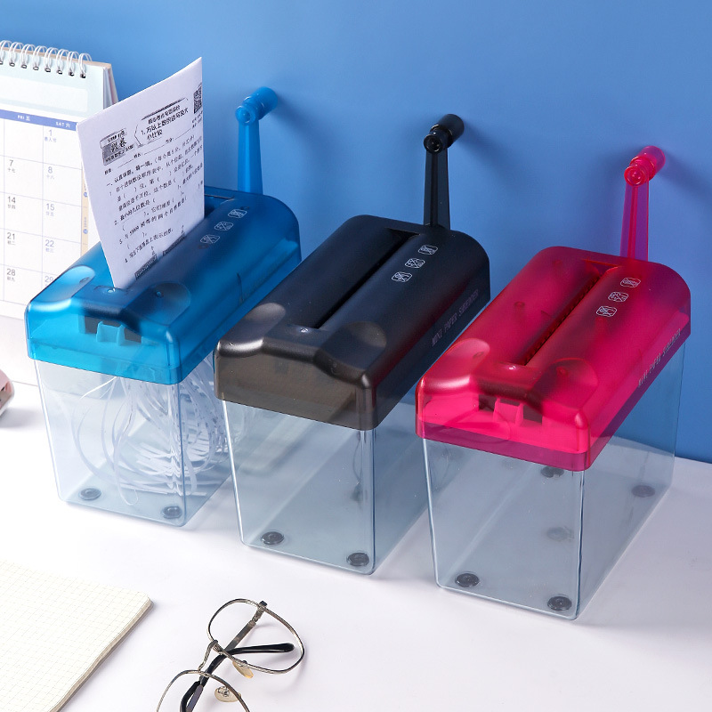 Picture of Cross-Border Hot-Selling Paper Shredder Office Home Mini Manual Paper Shredder Desktop Hand-Cranked Document Shredder