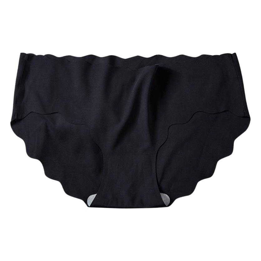 Ice Silk Seamless Ultra-Thin Wave Girls Underwear Solid Color Breathable Large Size Low Waist One-Piece Women's Briefs
