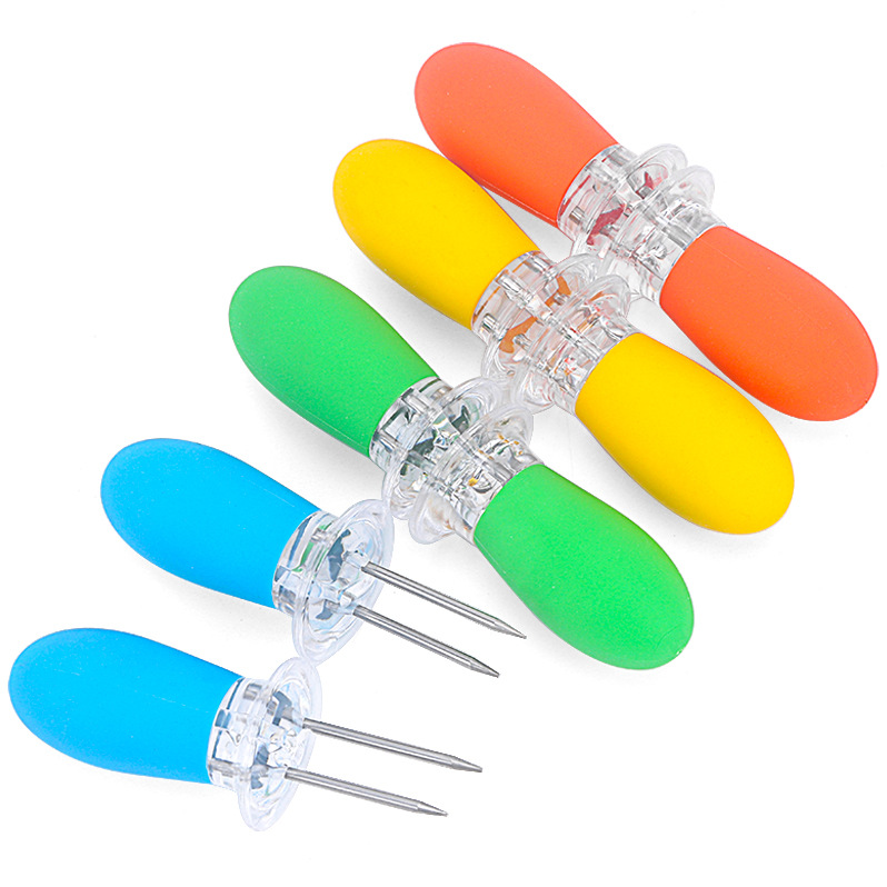 Factory spot stainless steel corn needle Creative corn barbecue fork BBQ small fork can be combined with small corn insert