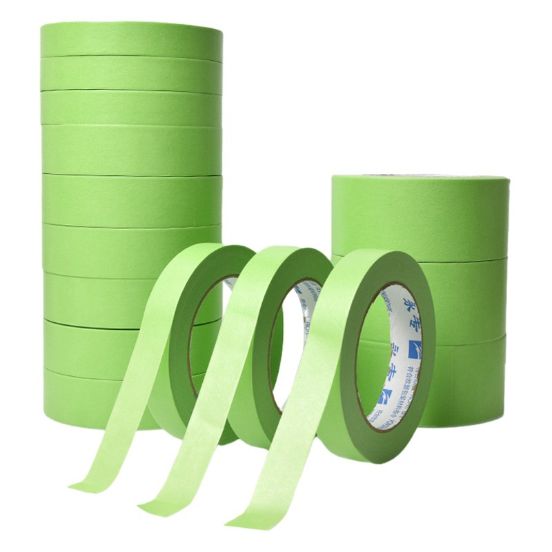 Weak sticky green and paper tape art paint diatom mud low sticky not hurt latex paint not hurt wall color separation paper tape