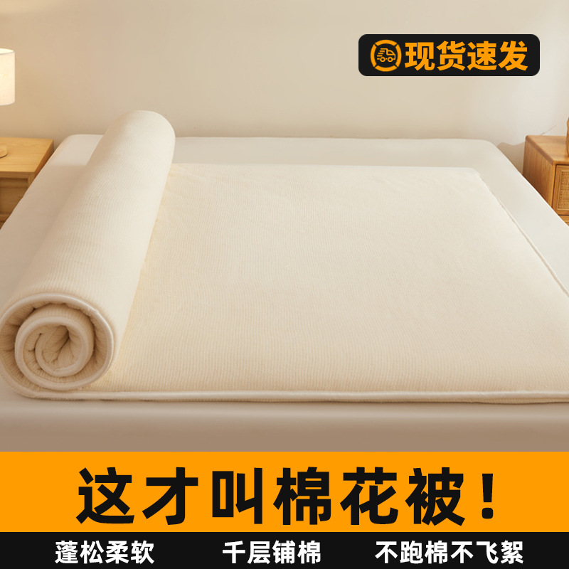 2025 New Pure Cotton Mattress Soft Cushion Summer Cotton Pad Quilt Home Dormitory Student Single Bed Mattress