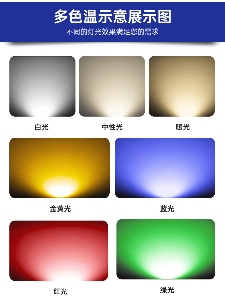 Picture of Cross-Border 9W Led Single-Color Floodlight Waterproof Landscape Lighting Project Ground-Mounted Outdoor Landscape Lighting Special-Purpose