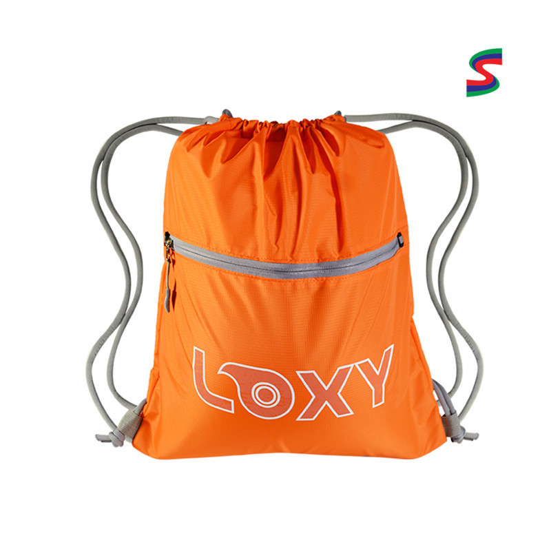 Waterproof Nylon Drawstring Bag Custom Foldable Color-Changing Sports Drawstring Backpack Fitness Travel Bag Storage