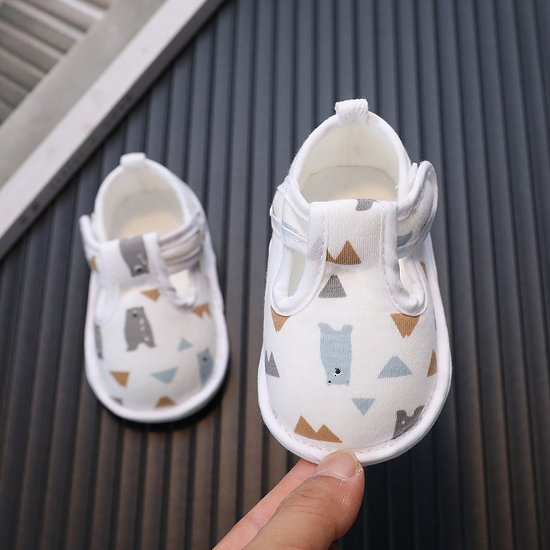 Spring and autumn baby cotton cloth single 0-1 year old 8 baby children's shoes soft bottom breathable 3-6-12 months toddler shoes for boys and girls