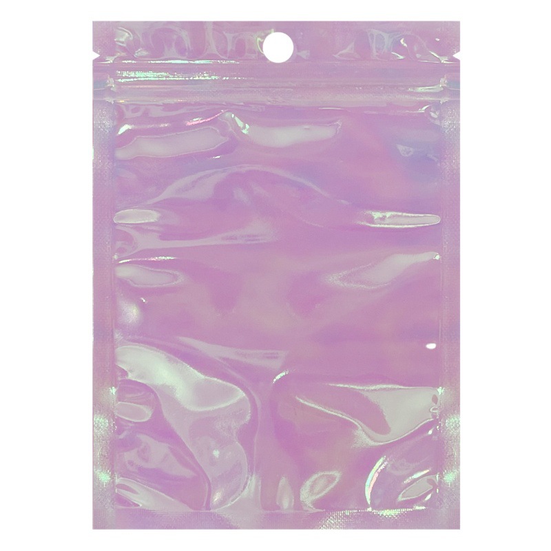 Rainiris Laser Self-sealing Bag Explosions Earrings Jewelry Jewelry Packaging Bag Bone Bag Colorful Plastic Sealed Mouth Bag