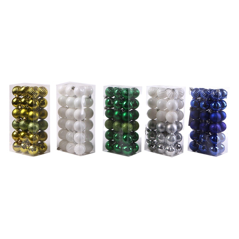 Plastic Electroplated Ball 4cm Mini Christmas Ball Pendant Christmas Supplies Colorfulful Decorative Ball Valentine's Day Accessories