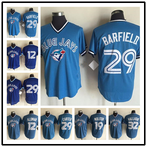 Retro Baseball Jersey Toronto Blue Jays Toronto Blue Jays Jersey Embroidered Baseball Suit