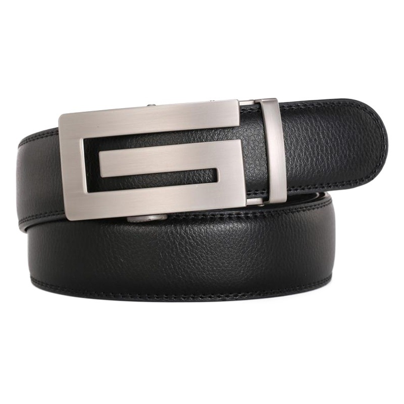 Men's leather belt youth business automatic belt color belt manufacturers wholesale cross-border generation