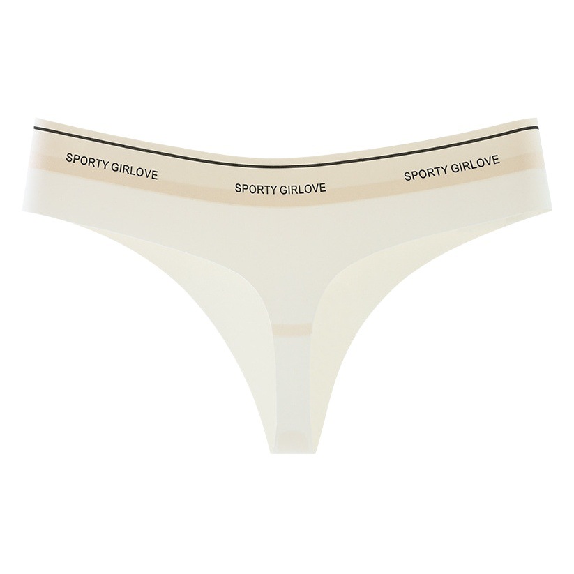 European and American style sexy seamless Ice Silk low waist underwear women's breathable fitness sports quick-drying sexy thong Head Women