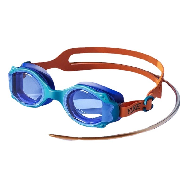 Children's swimming goggles waterproof anti-fog HD professional diving swimming glasses boys and girls swimming cap set goggles equipment