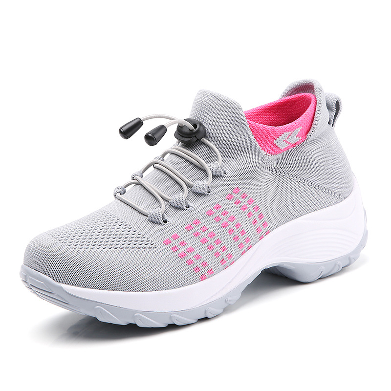 Picture of Cross-Border Hot Style Large Size Women's Shoes Air Cushion Fly Woven Casual Shoes Slip-On Shoes Fashion Rocking Shoes Quanzhou Sports Shoes