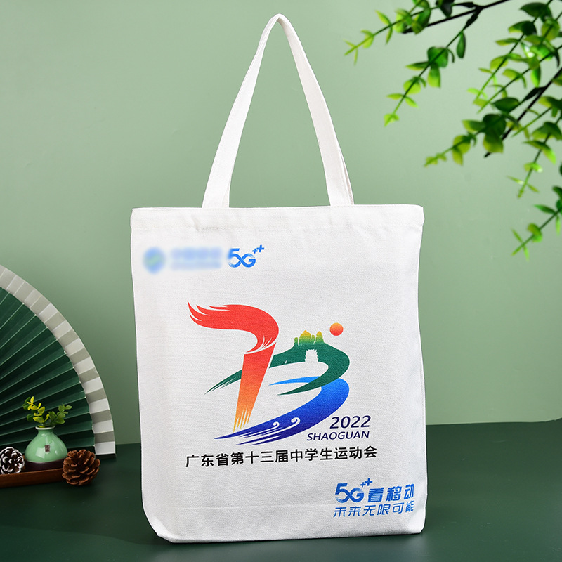Fashion portable cotton bag advertising canvas bag student shoulder shopping canvas bag wholesale logo