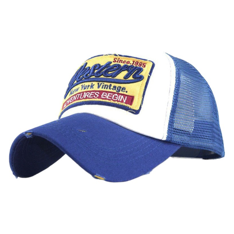 2022 New 3D Embroidered western Mesh Baseball Cap Cotton Baseball Cap Men's Spliced Baseball Cap AliExpress Korean