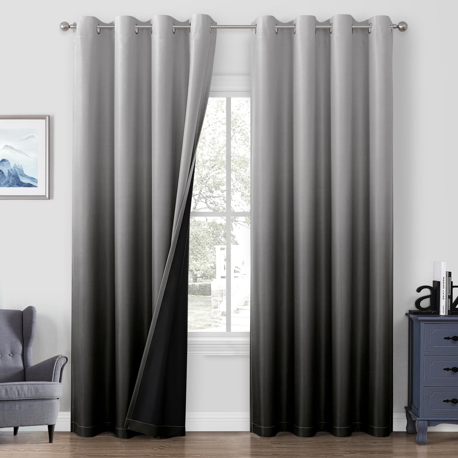 2024 New Full Shading Film 3D Digital Printing Personalized Curtain Foreign Warehouse Cross-border Curtain