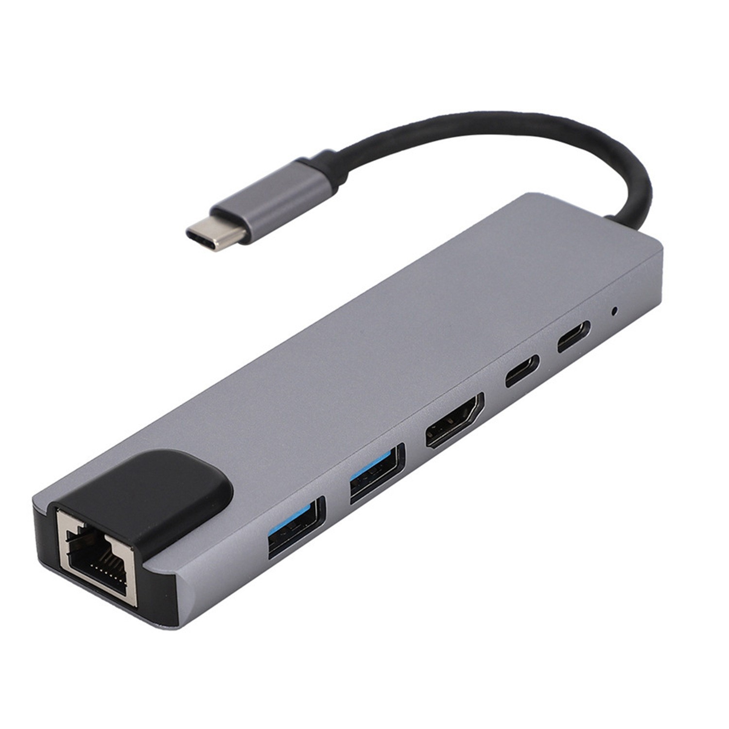 Picture of Typec to HDMI Expansion Dock Computer Switch Game Console Usbc to 100m Network Port Eight-In-One Docking Station