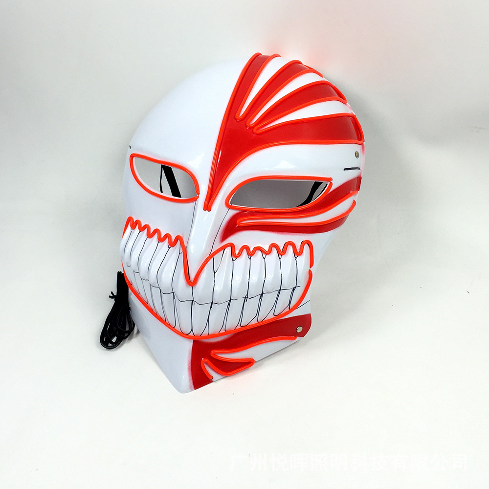 Picture of Halloween Masquerade Luminous Mask Bar Party Death Cold Light Mask El Cold Light Luminous Mask
