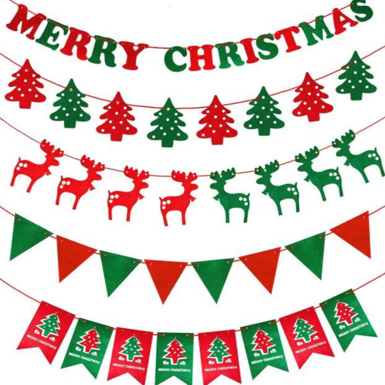 Manufacturers sell felt decorations Halloween pendant Christmas tree pendant Christmas flags large favorably