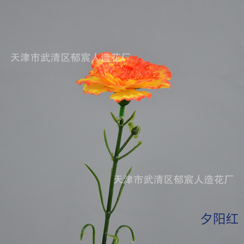 Picture of Carnation Single Branch Simulation Flower Mother's Day Flower Basket Flower Arrangement Shopping Mall Holiday Atmosphere Modeling Layout