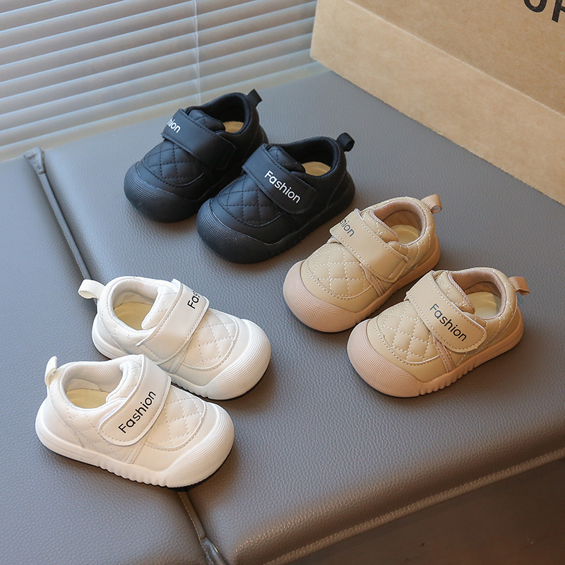 Boys Toddler Shoes 0-1-3 Years Old Girls sneaker Spring and Autumn New Baby Shoes Soft Sole Non-slip White Shoes