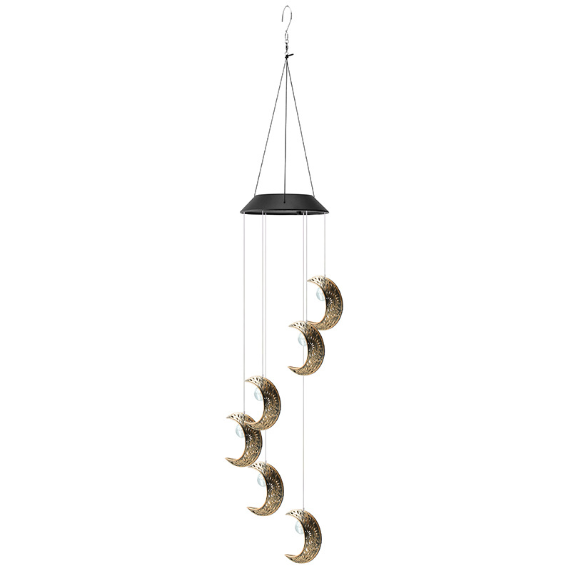 Picture of Solar outdoor garden lawn lamp cross-border new garden villa decorative lamp moon wind chimes waterproof hanging lamp