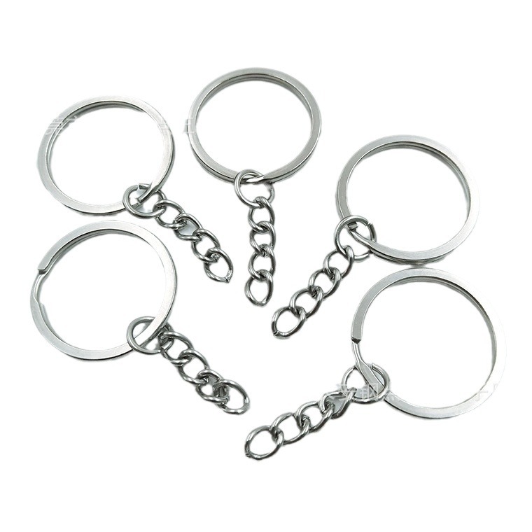 Picture of Factory Direct key ring with chain flat ring Plus chain toy hardware accessories 25 key ring in stock supply