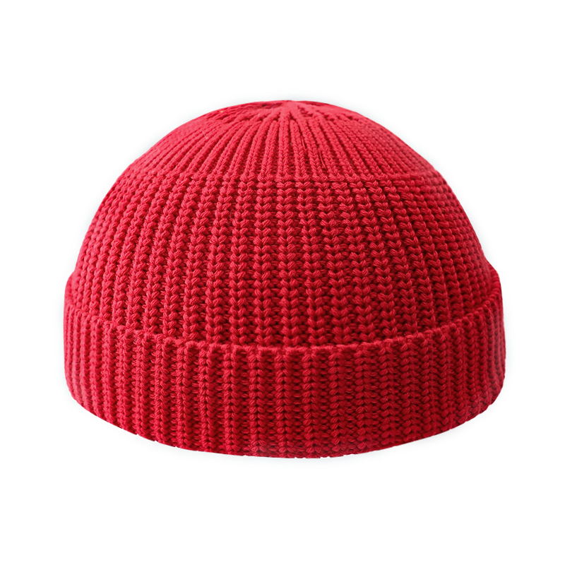 Picture of Cross-border Autumn and Winter Solid Color Light Plate Knitted Hat Warm Wool Hat Men's Trendy Brand Women's All-match Dome Guapi Hat Cold Hat