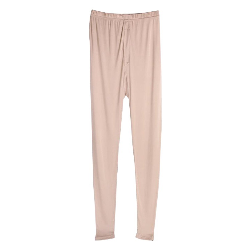 Huaye Spring Men's Silk Knitted Warm Trousers Mulberry Silk Plaid Thin Leggings Underpants Slim Autumn Pants