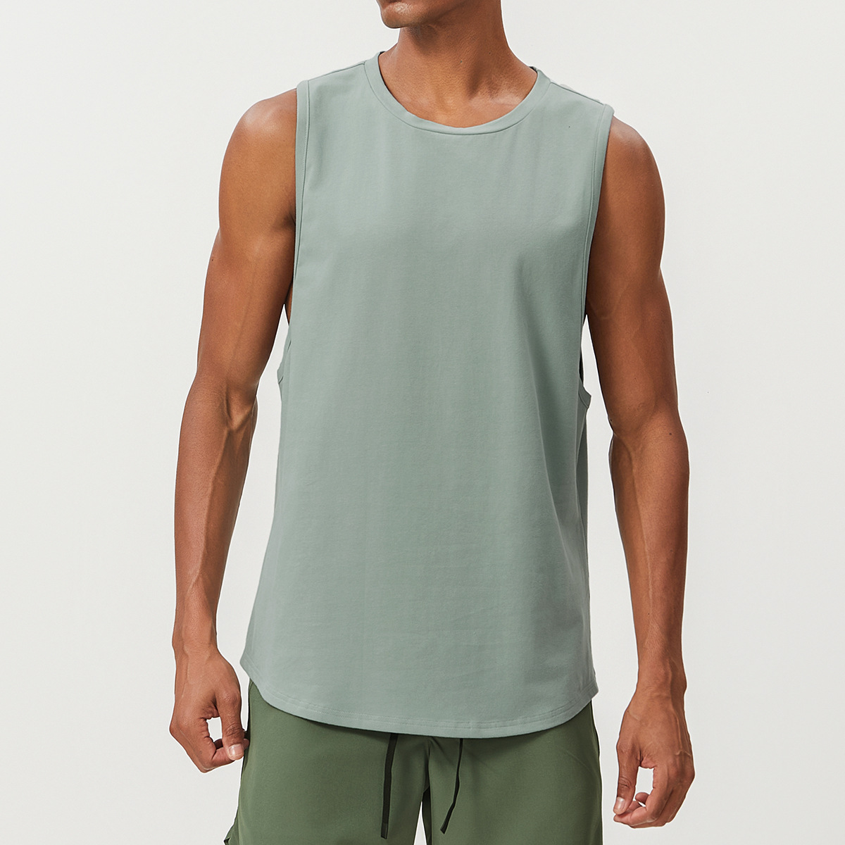 Cross-Border Supply Skin-Friendly Running Sports Breathable Tennis Vest Cotton Core Absorbent and Moisture-Wicking Leisure Sports Basketball Vest