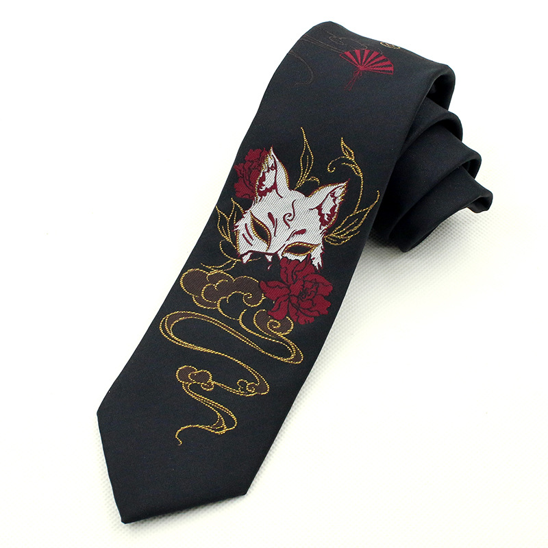 Picture of Foreign Trade Two-Dimensional Japanese Style Nine-Tailed Fox Tie Jkdk Uniform Shirt Hand-Tied Versatile Fashionable Nine-Tailed Fox Fairy Tie
