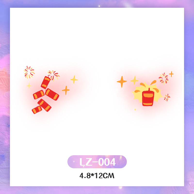 Picture of New Year's Day girl cute face makeup New year new year Creative face stickers love blush cute makeup stickers tattoo stickers