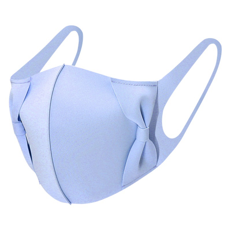 Sun Protection Mask for Women, Cross-Border Ice Silk Cotton Japanese Breathable Mask, 3D Stereo Bowknot Windproof and Cold-Proof Warm Mask