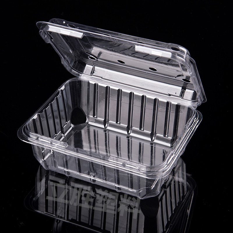 Disposable fruit box factory wholesale fruit packaging box pet transparent plastic cherry blueberry supermarket packaging box