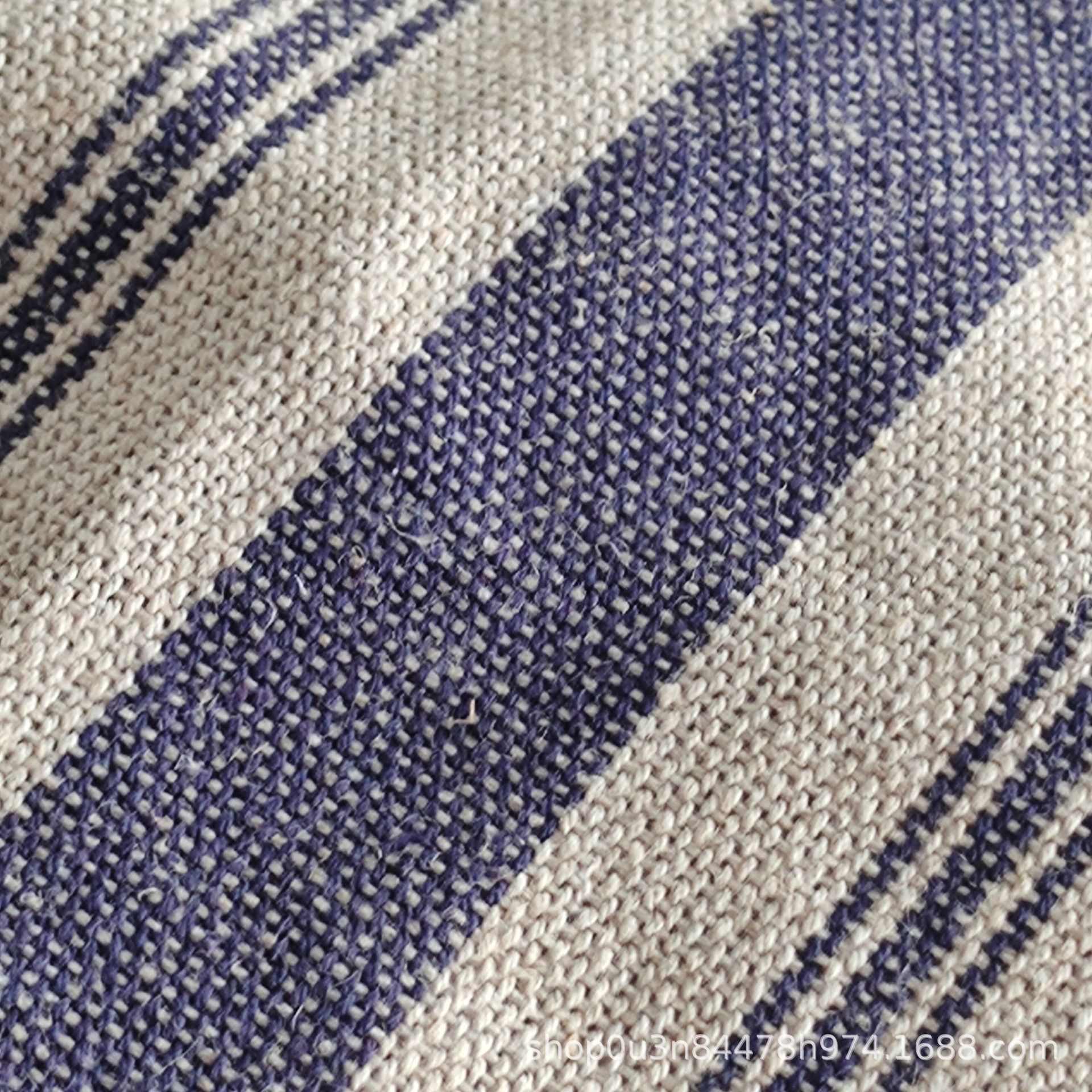 Picture of Linen Sticky Collagen Yarn-dyed Sofa Fabric Original Color Yarn-dyed Stripesd Fabric Linen Primary Color Sofa Fabric