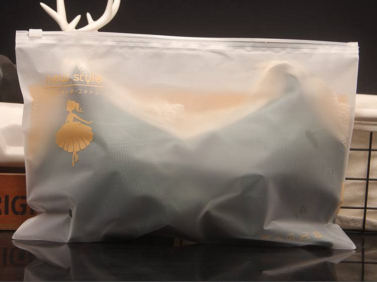 Picture of Japanese underwear bra packaging bag leggings leather pants shorts zipper bag children's clothes T-shirt horizontal pull shirt bag