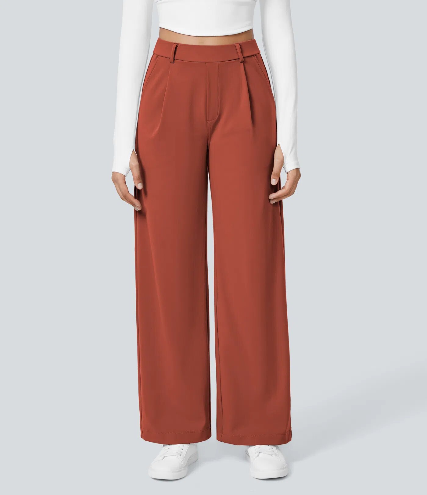 Picture of Amazon cross-border hot suit trousers outdoor sports leisure pocket pants loose slim straight pants