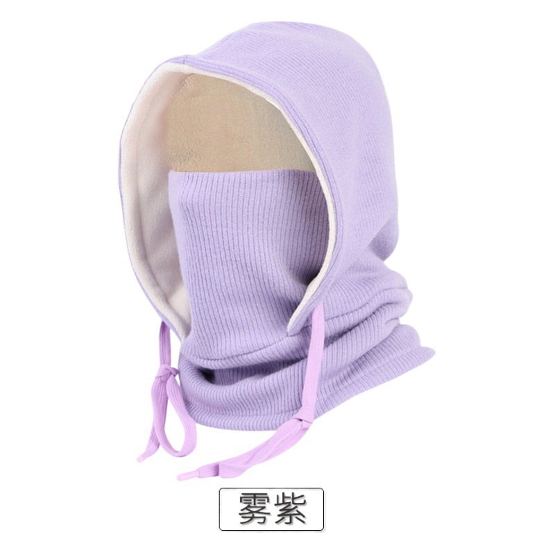 Winter Warm Double-Layer Mask, Outdoor Cold Protection, Face Protection, Ski Hood, Women's Windproof Neck Scarf, One-Piece Hat for Cycling