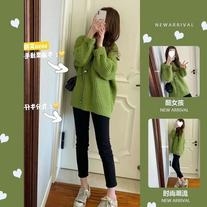 Internet famous suit women's 2024 new salt wear design knitted sweater women's all-match jeans two-piece fashion