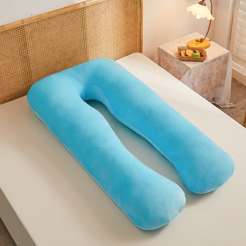 Picture of Maternity Pillow Direct Sales Amazon Multifunctional Maternity Pillow Side Sleeper Pillow Pure Cotton Removable and Washable U-Shaped Nap Pillow Cushion