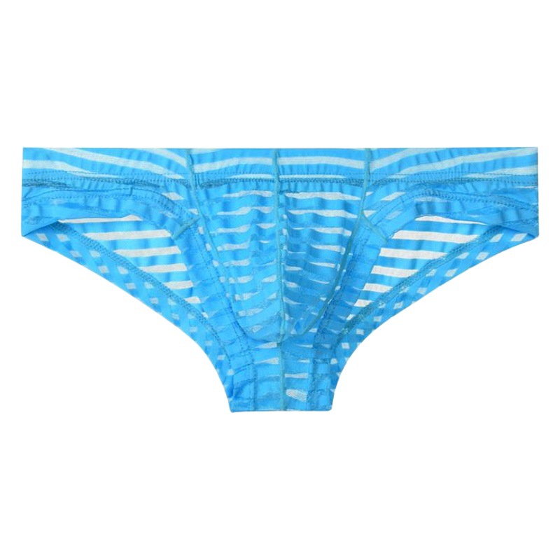 Junye Men's Mesh Transparent Briefs Thin Ice Silk Low Waist Sexy Breathable Boxer Briefs Youth